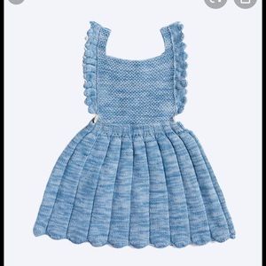 Misha and Puff Louisa Pinafore in sky blue, 3-4y